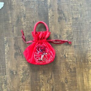 Unique Vintage Elegant Red Rose Purse